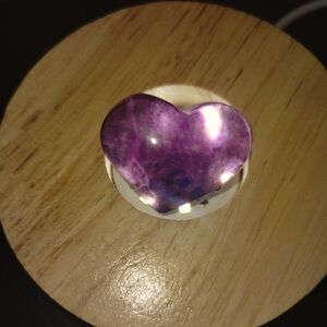 Purple Fluorite Heart